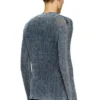 k-redram Mesh-knit cardigan in denim yarn