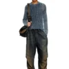 k-redros Mesh-knit jumper in denim yarn k-redros Mesh-knit jumper in denim yarn
