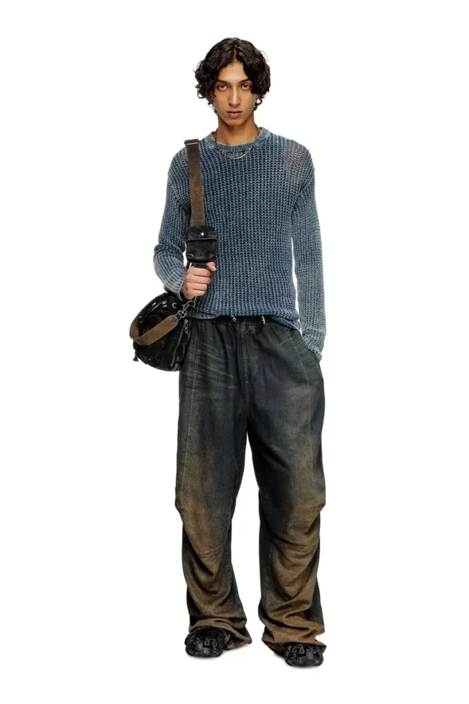 k-redros Mesh-knit jumper in denim yarn k-redros Mesh-knit jumper in denim yarn