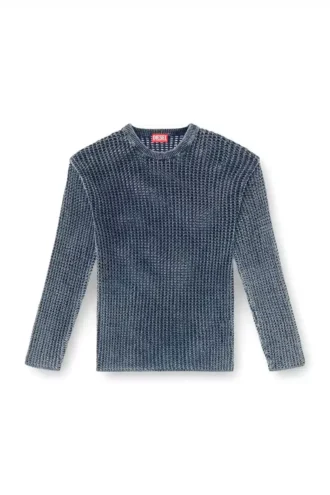 k-redros Mesh-knit jumper in denim yarn