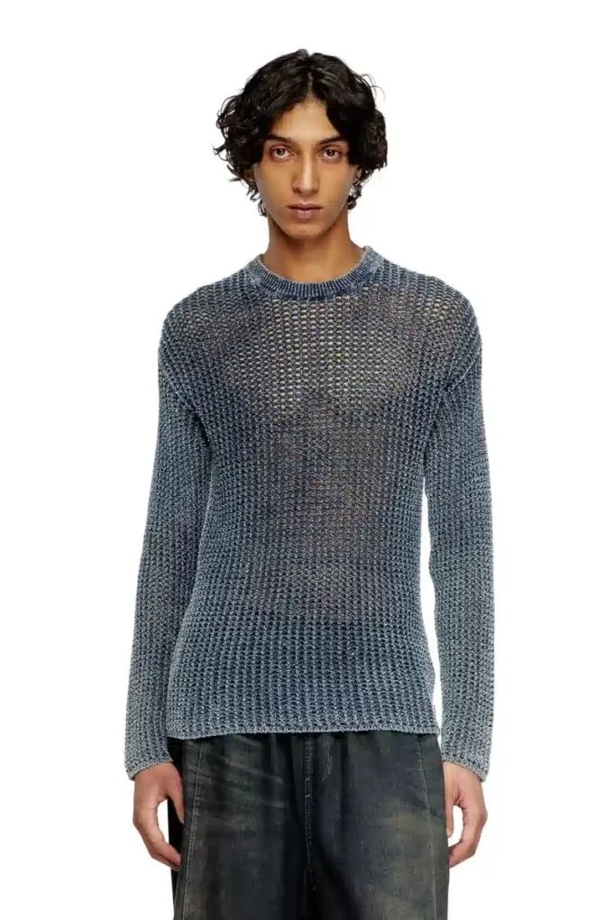k-redros Mesh-knit jumper in denim yarn k-redros Mesh-knit jumper in denim yarn
