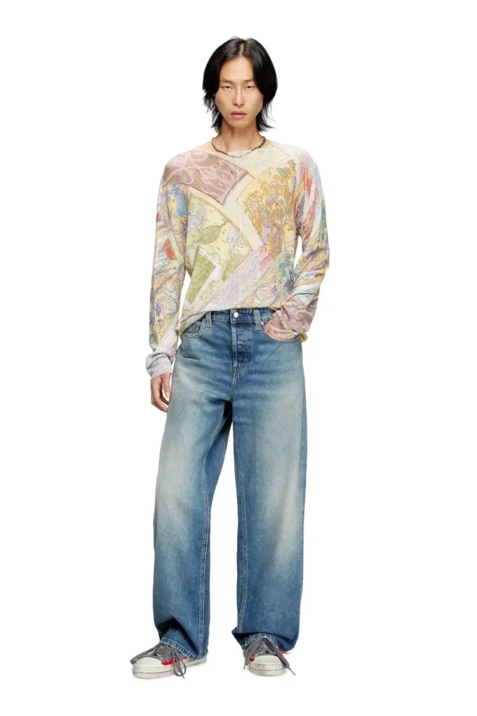 k-renton Linen jumper with medieval print k-renton Linen jumper with medieval print