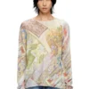 k-renton Linen jumper with medieval print k-renton Linen jumper with medieval print