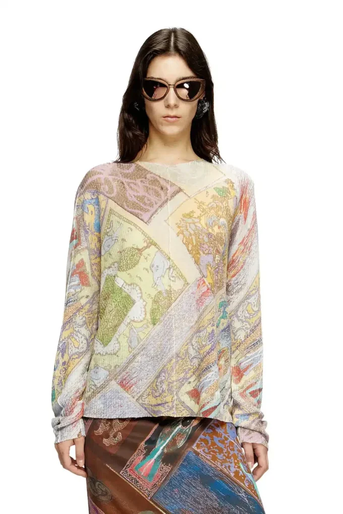 k-renton Linen jumper with medieval print k-renton Linen jumper with medieval print