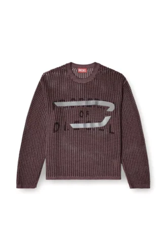 k-roch Long-sleeve mesh-knit top
