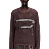 k-roch Long-sleeve mesh-knit top k-roch Long-sleeve mesh-knit top