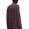 k-roch Long-sleeve mesh-knit top k-roch Long-sleeve mesh-knit top