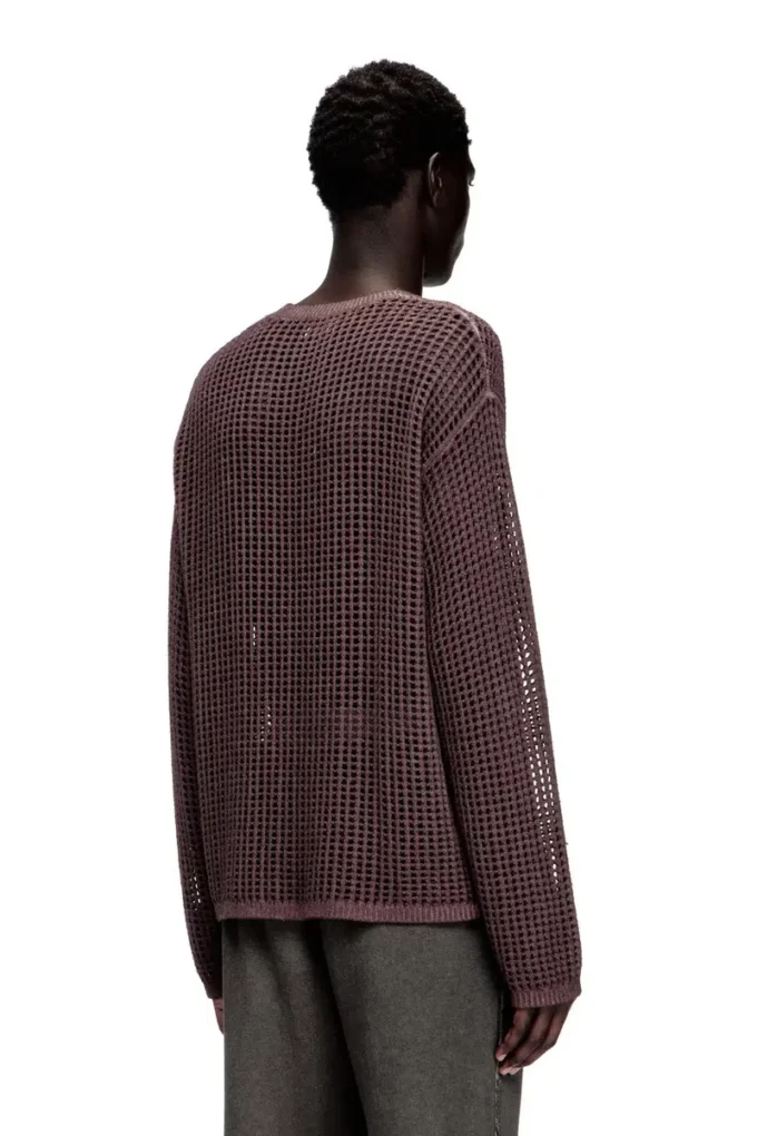 k-roch Long-sleeve mesh-knit top k-roch Long-sleeve mesh-knit top