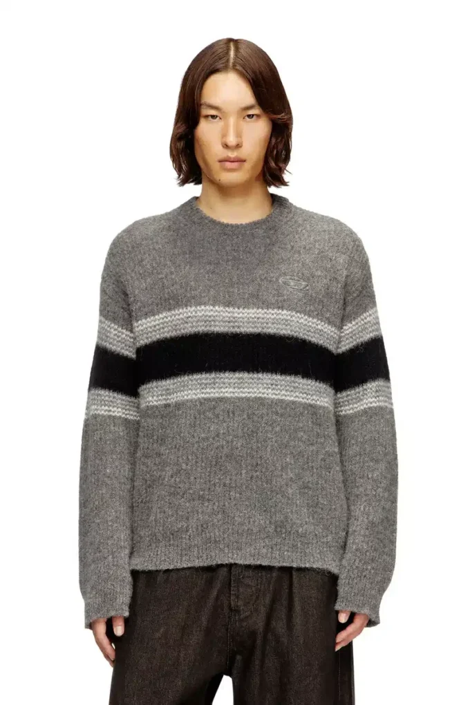 k-soren Striped jumper in alpaca blend k-soren Striped jumper in alpaca blend