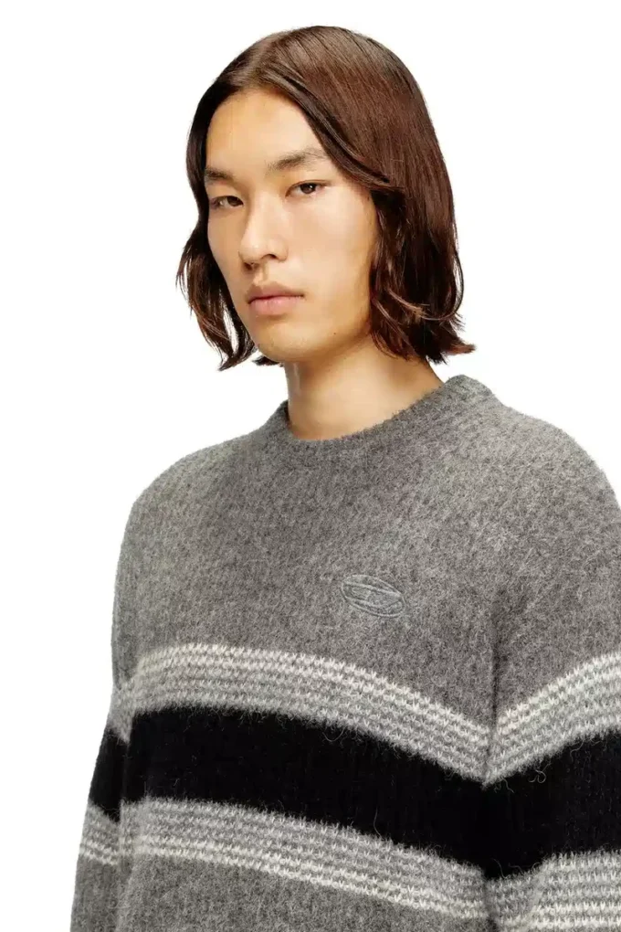 k-soren Striped jumper in alpaca blend k-soren Striped jumper in alpaca blend