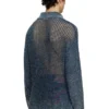 k-squared Open-knit polo jumper in denim yarn k-squared Open-knit polo jumper in denim yarn