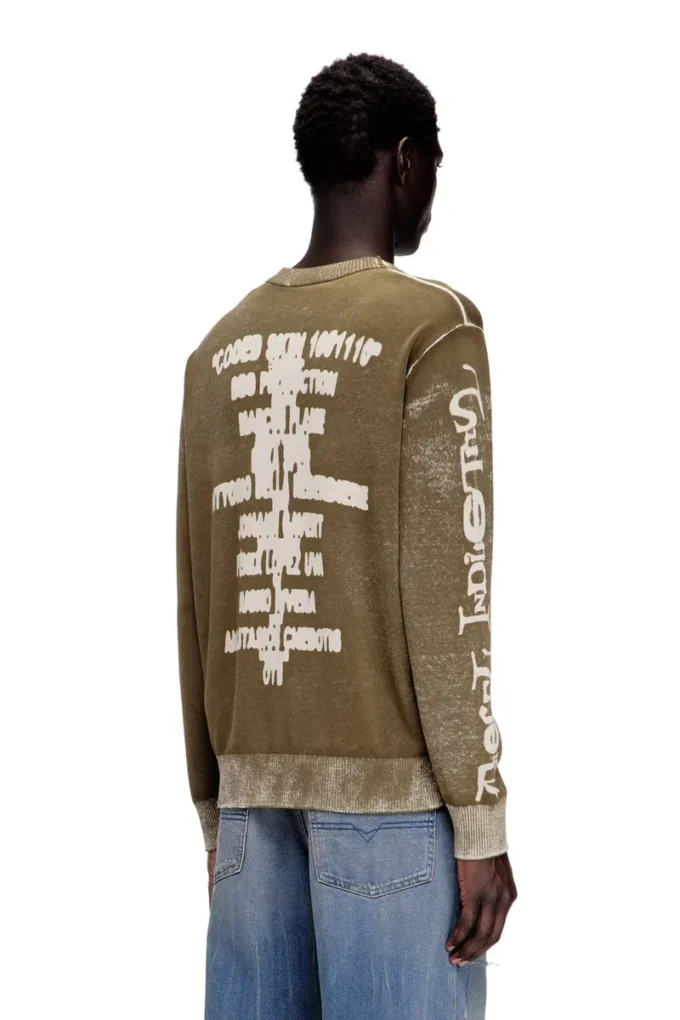 k-yorki Faded reverse-print jumper with lettering k-yorki Faded reverse-print jumper with lettering