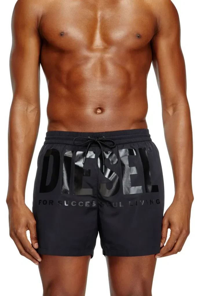 ken-37-d-core Mid-length swim shorts with maxi logo
