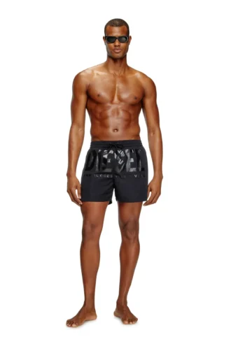 ken-37-d-core Mid-length swim shorts with maxi logo