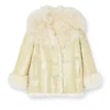 l-aconic Patent shearling jacket