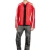 l-adam Colour-block leather biker jacket l-adam Colour-block leather biker jacket