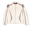 l-adam Colour-block leather biker jacket l-adam Colour-block leather biker jacket