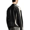 l-adam Colour-block leather biker jacket l-adam Colour-block leather biker jacket