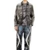 l-amar-enbi Leather coach jacket with biker print l-amar-enbi Leather coach jacket with biker print