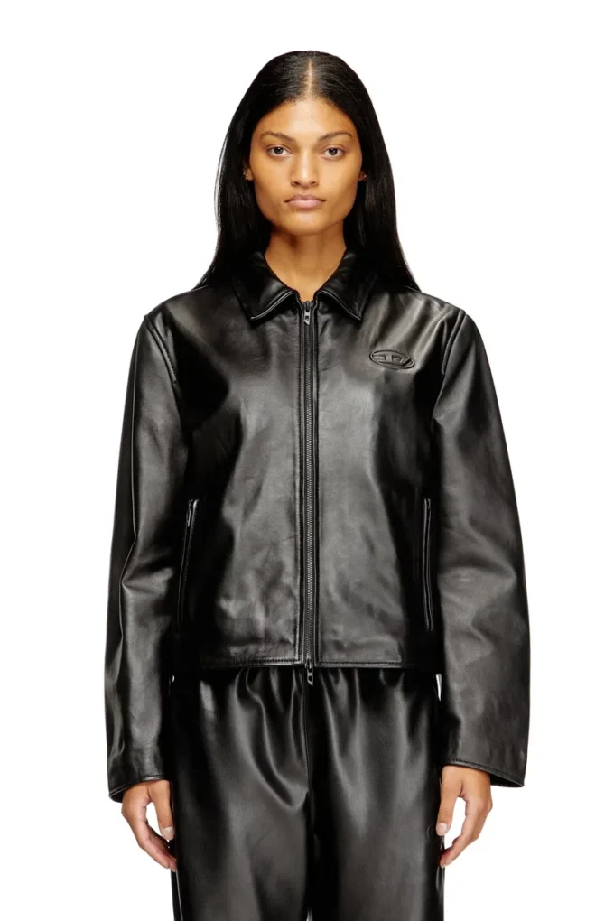 l-amar-fem-s2 Coach jacket in leather l-amar-fem-s2 Coach jacket in leather