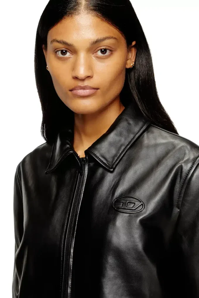 l-amar-fem-s2 Coach jacket in leather l-amar-fem-s2 Coach jacket in leather