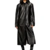 l-ancelot Long padded leather coat l-ancelot Long padded leather coat
