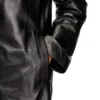 l-ancelot Long padded leather coat l-ancelot Long padded leather coat