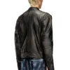 l-aross Distressed leather biker jacket