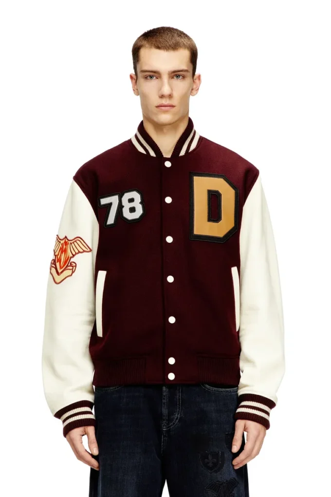 l-arry-cp Varsity jacket in wool and leather l-arry-cp Varsity jacket in wool and leather