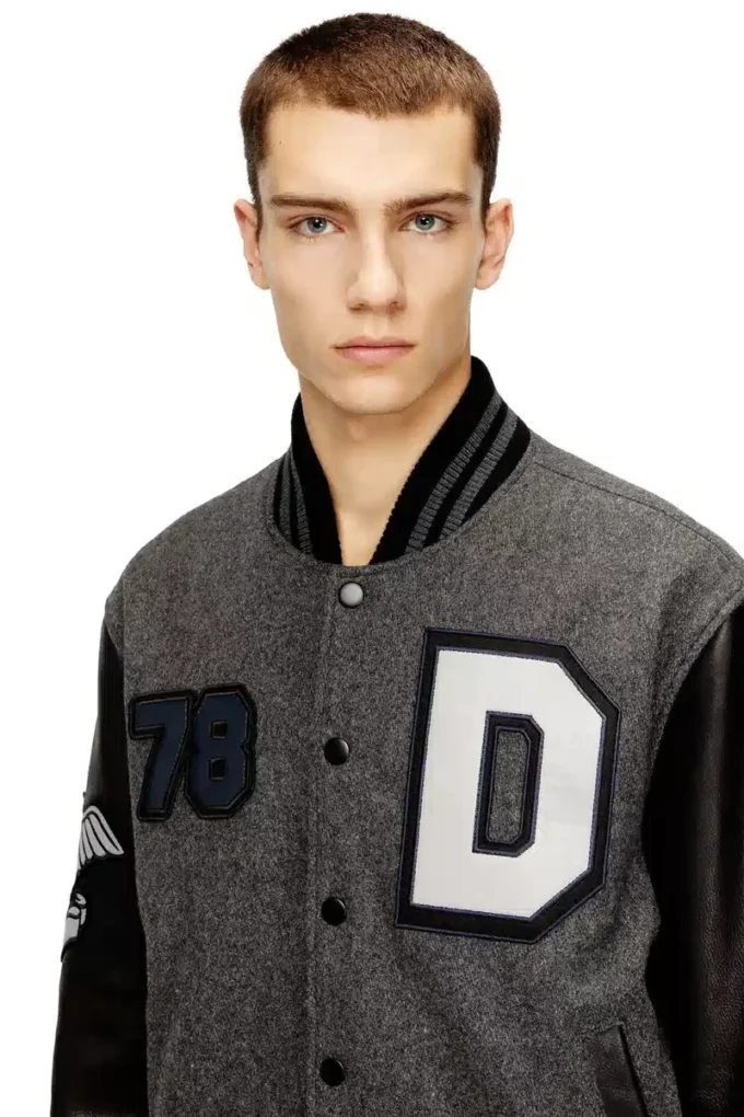 l-arry-cp Varsity jacket in wool and leather l-arry-cp Varsity jacket in wool and leather