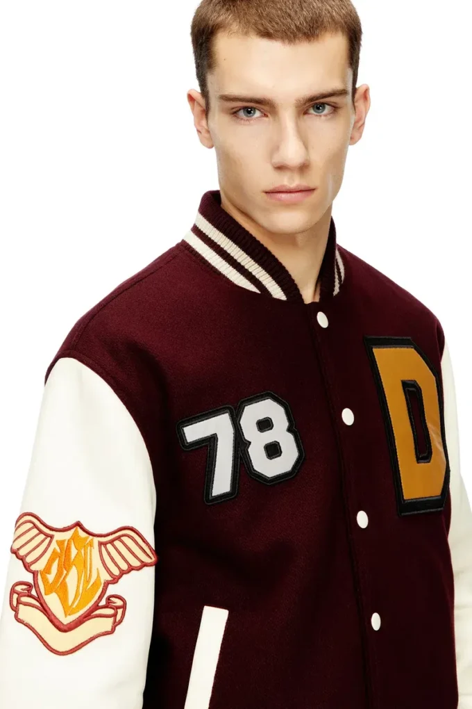 l-arry-cp Varsity jacket in wool and leather l-arry-cp Varsity jacket in wool and leather