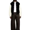 l-arry-wrd Bomber jacket in wool blend and leather l-arry-wrd Bomber jacket in wool blend and leather