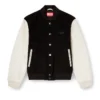 l-arry-wrd Bomber jacket in wool blend and leather l-arry-wrd Bomber jacket in wool blend and leather