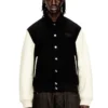 l-arry-wrd Bomber jacket in wool blend and leather l-arry-wrd Bomber jacket in wool blend and leather