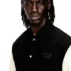 l-arry-wrd Bomber jacket in wool blend and leather l-arry-wrd Bomber jacket in wool blend and leather
