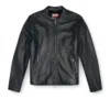 l-carver Leather biker jacket with embossed logo l-carver Leather biker jacket with embossed logo