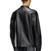 l-carver Leather biker jacket with embossed logo l-carver Leather biker jacket with embossed logo