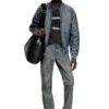 l-cobb Bomber jacket in treated leather