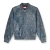 l-cobb Bomber jacket in treated leather