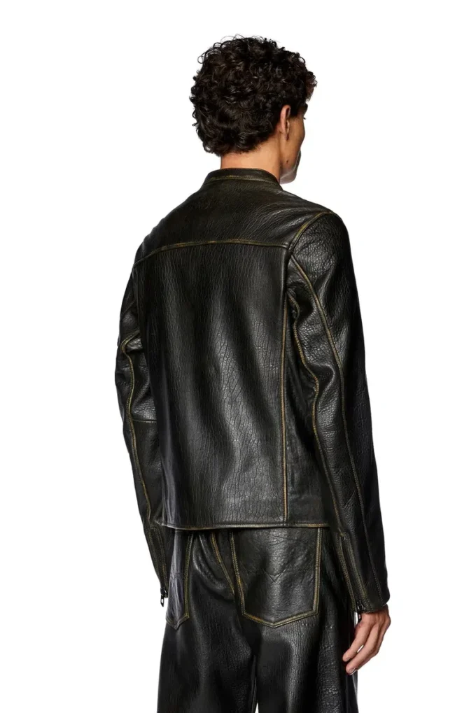 l-cobbe Biker jacket in wrinkled leather l-cobbe Biker jacket in wrinkled leather