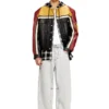 l-coug-20th Leather jacket with patch details l-coug-20th Leather jacket with patch details