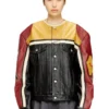 l-coug-20th Leather jacket with patch details l-coug-20th Leather jacket with patch details