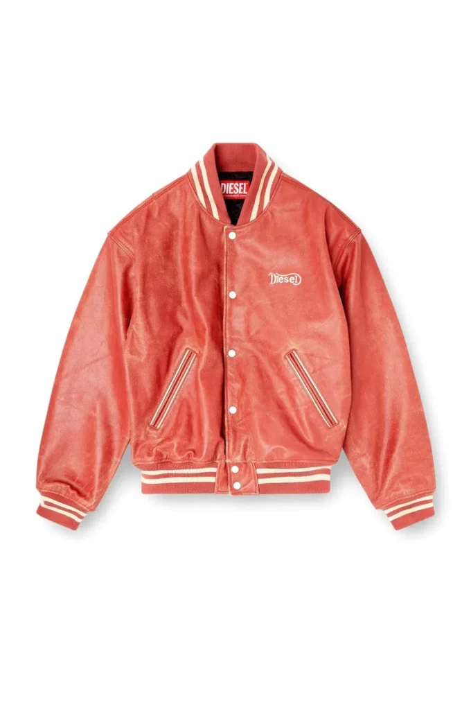l-difordi-20th Leather bomber jacket with Diesel logo l-difordi-20th Leather bomber jacket with Diesel logo