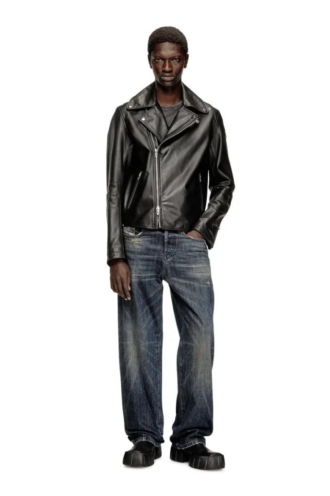 l-eo-wrd Biker jacket in waxed leather l-eo-wrd Biker jacket in waxed leather