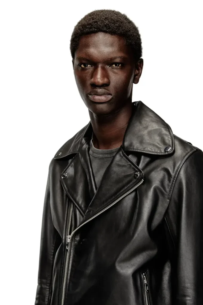 l-eo-wrd Biker jacket in waxed leather l-eo-wrd Biker jacket in waxed leather