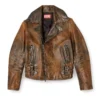 l-eon Biker jacket in treated leather l-eon Biker jacket in treated leather