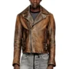 l-eon Biker jacket in treated leather l-eon Biker jacket in treated leather