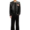 l-flying-20th Leather vest with embroidered patches