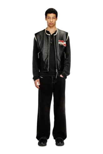 l-flying-20th Leather vest with embroidered patches