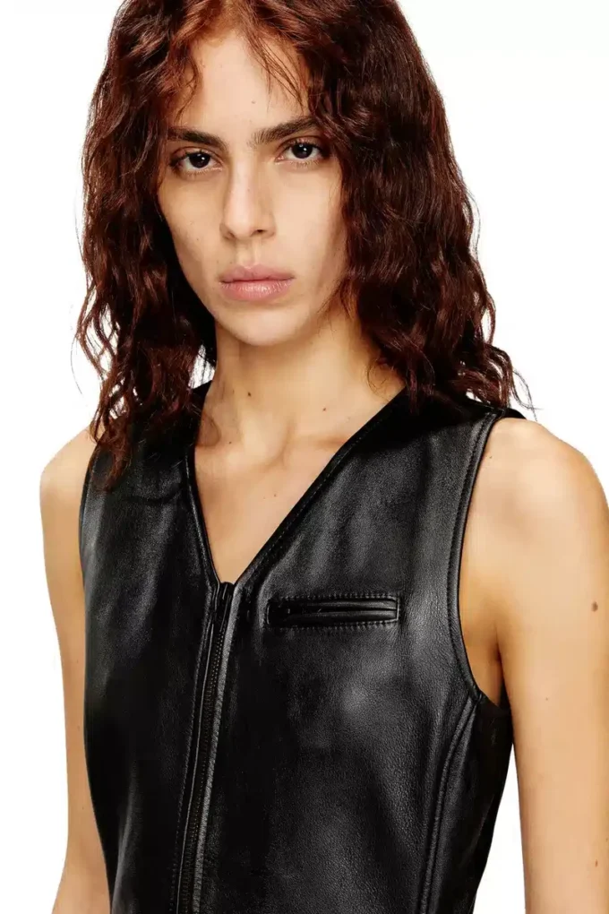 l-ilith Short zipped leather dress l-ilith Short zipped leather dress